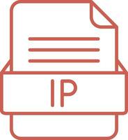 IP File Format Vector Icon