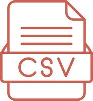 CSV File Format Vector Icon