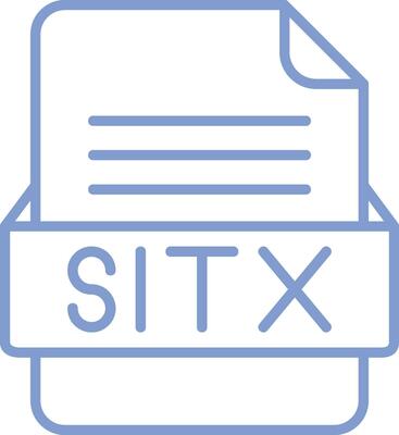 SITX File Format Vector Icon