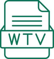 wtv archivo formato vector icono