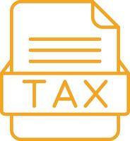 TAX File Format Vector Icon