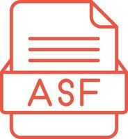 ASF File Format Vector Icon