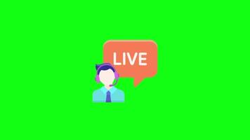 live chat with customer on green screen video