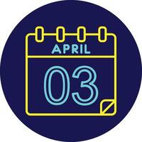 3 April Vector Icon