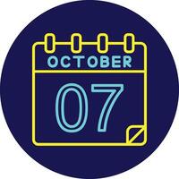 7 October Vector Icon