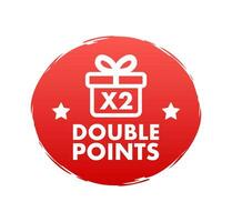 Flat icon with red double points for promotion design. Vector illustration design.