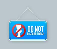 Do not discard trash on dust background. Icon for paper design vector