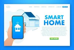 inteligente hogar concepto. inteligente sistemas y tecnología. vector valores ilustración.