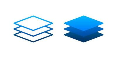 Layers icon, three levels. Vector stock illustration