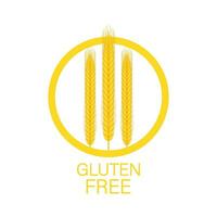 gluten gratis. sano comida etiquetas. granja producto. vegano comida pegatinas vector valores ilustración