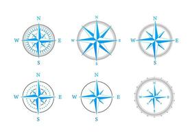 Compass on white background. Flat vector navigation symbol. Vector stock illustration