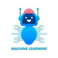 3d machine learning for healthcare design. Vector concept.