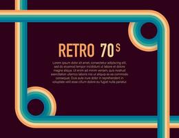 70s, 1970 abstract vector stock retro lines background. Vector illustration.