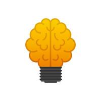 Flat idea for concept design. Lightbulb icon. Idea, solution, business, strategy concept. Vector stock illustration.