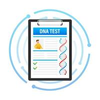 DNA testing, genetic diagnosis concept. Genetic engineering concept. Can use for web banner. Deoxyribonucleic acid. Vector illustration