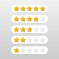 4 star rating icon vector illustration eps10. Isolated badge for website or app. Vector stock illustration