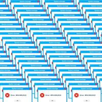 Vintage User Interface. Critical Error Warning Message. Vector stock illustration