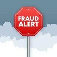 Fraud alert. Security Audit, Virus Scanning, Cleaning, Eliminating Malware, Ransomware Vector stock illustration