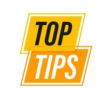 Top tips icon badge. Ready for use in web or print design. Vector stock illustration