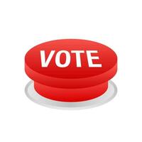 Vote button. Hand click icon. Finger click icon. Vector stock illustration