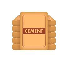 Cement in flat style on dust background. Isometric vector. 3d vector icon