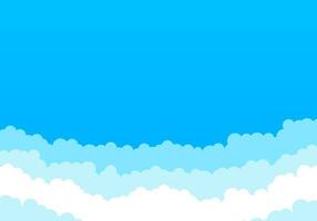 Sky and Clouds Background. Stylish design with a flat poster, flyers, postcards, web banners. Vector stock illustration