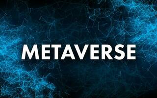 Metaverse plexus technology concept. Future technology. Business concept. vector