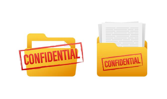 Safe confidential information. File protection. Data security