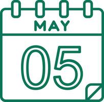 5 May Vector Icon