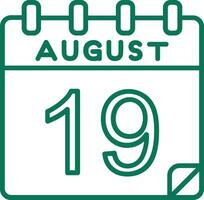 19 agosto vector icono