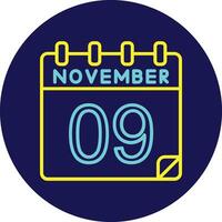 9 9 noviembre vector icono