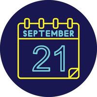 21 September Vector Icon