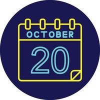 20 October Vector Icon