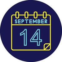 14 September Vector Icon