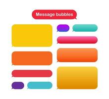 Message bubbles design template for messenger chat vector