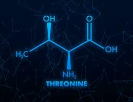 Threonine is an amino acid. Flat vector illustration on white background.