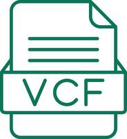 VCF File Format Vector Icon