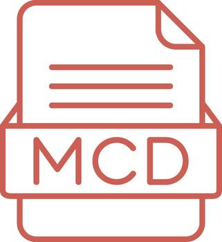 MCD File Format Vector Icon