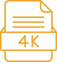 4K File Format Vector Icon