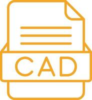 CAD File Format Vector Icon