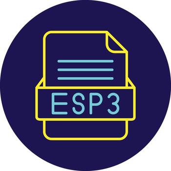ESP3 File Format Vector Icon