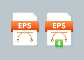 EPS file download flat icon. Vector flat illustration. Outline icon design. Isolated vector design