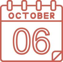 6 October Vector Icon