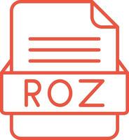 ROZ File Format Vector Icon