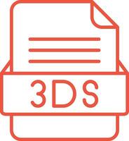 3DS File Format Vector Icon