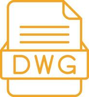 DWG File Format Vector Icon