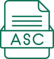 ASC File Format Vector Icon