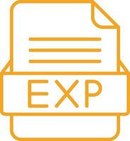 EXP File Format Vector Icon