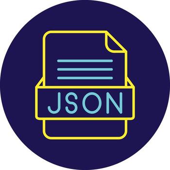 JSON File Format Vector Icon