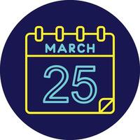 25 March Vector Icon